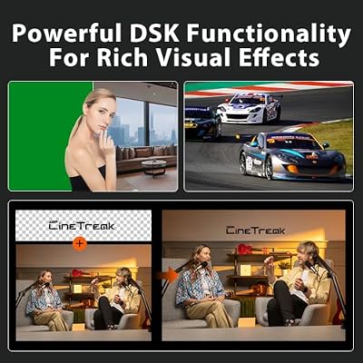 Cinetreak C2 HDMI 5.5 Inch Screen Multi-Format Professional PTZ Control Video Switcher Mixer with REC,Playback, Macro Media,Vertical Livestream (NDI updatable)
