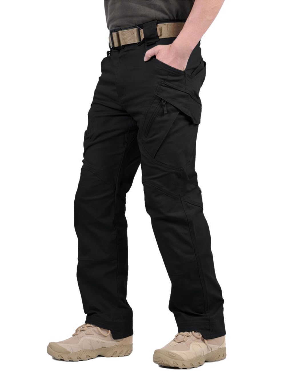 MAGCOMSEN Herren Cargo Hose Army Combat Baumwolle Militär Hose mit Multi Taschen Funktionshose