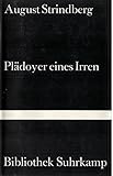 Plädoyer eines Irren: Autobiographischer Roman (Bibliothek Suhrkamp) - August Strindberg Übersetzer: Hans J Maass 