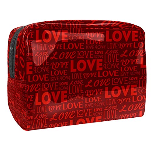 Trousse de toilette Saint-Valentin contre le désordre, vanity rouge multicolore 18.5cm