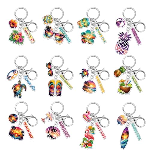 Porte-clés acrylique UNICRAFTALE lot de 12 styles pour cadeaux