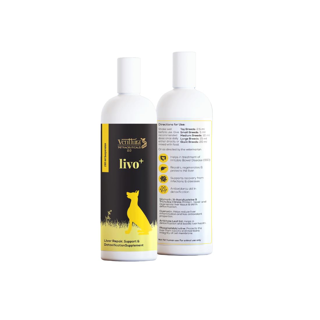 Venttura Livo+ Liver Health Supplement for Dogs | Liver Repair, Protection, Support & Detoxification | Improve Your Pets Liver Function | Dog Supplements for All Life Stages | (250 ml Suspension) (B0CSG2SV6Y) Amazon Price History, Amazon Price Tracker