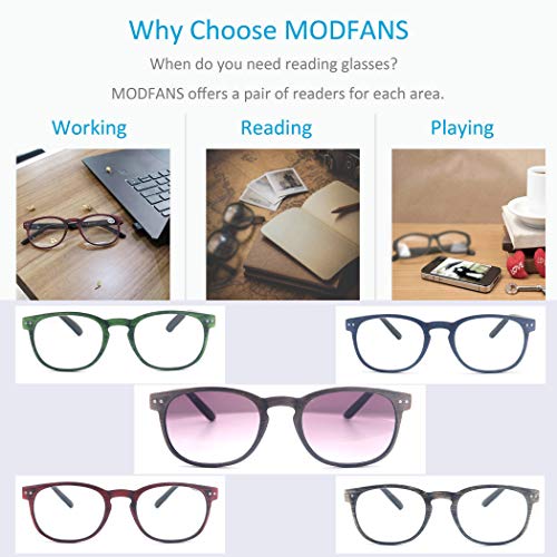 MODFANS 5 Paia di Occhiali da Lettura per