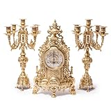 candelabri orologio di ottone Funzionalità garantita: Orologio perfettamente funzionante con movimento al quarzo affidabile e preciso