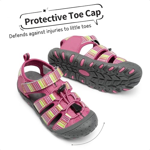 Image of DREAM PAIRS Boys Girls Closed-Toe Outdoor Summer Water Sport Sandals for Toddler /Little /Big Kid