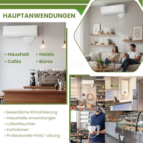 GOLDMAN SERVICE Kondensatpumpe für die Wand, 20 m Erhöhung, Split-Abflusspumpe, sehr leise, 17 dB, integriertes Alarmsystem, 5 W, geringer Stromverbrauch