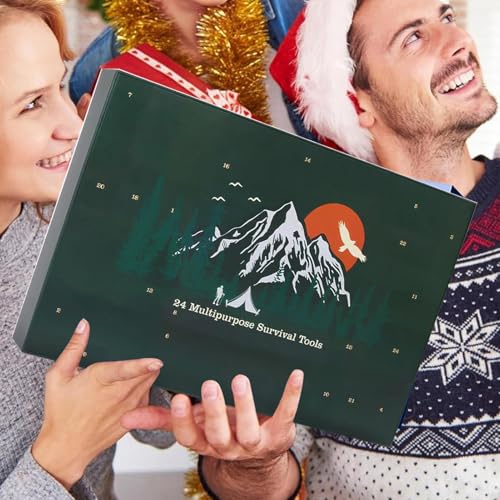 Survival Kit Adventskalender 2024, 24 Tage Survival Tools Countdown-Kalender, Adventskalender Survival Kit Für Männer, Survival Tools Set Für Outdoor-Enthusiasten – Bild 6