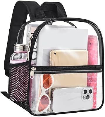 USPECLARE Clear Backpack for Stadium Approved 12×6×12 Transparent Bag