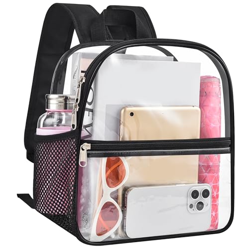USPECLARE Clear Backpack for Stadium Approved 12×6×12, Water proof Clear Bag for Stadium Events and Concert Work Sport Event