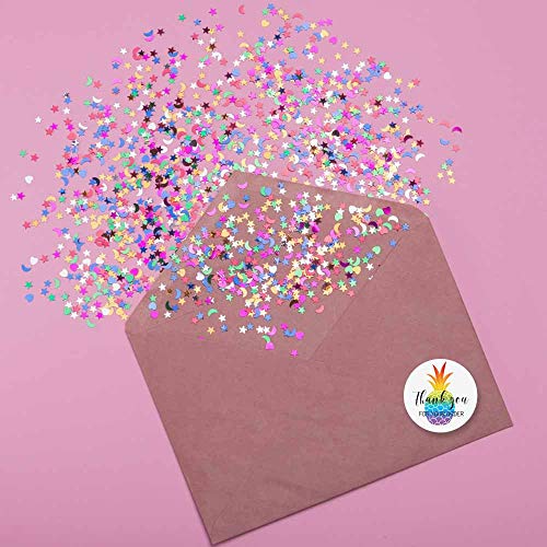 Rainbow Pineapple Thank You For Your Order Customer Appreciation Sticker Labels For Small Businesses, 60 1.5" Circle Stickers By Amandacreation, For Envelopes, Postcards, Direct Mail, More! #TOP3