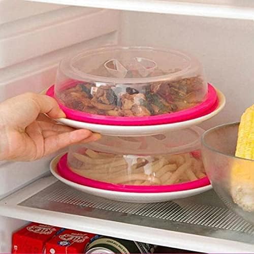 Upkaranwale Transparent Microwave Heating Silicone Fresh-Keeping Cover Refrigerator Fresh-Keeping Film Sealed Food Bowl Cover (Pack Of 1) 2