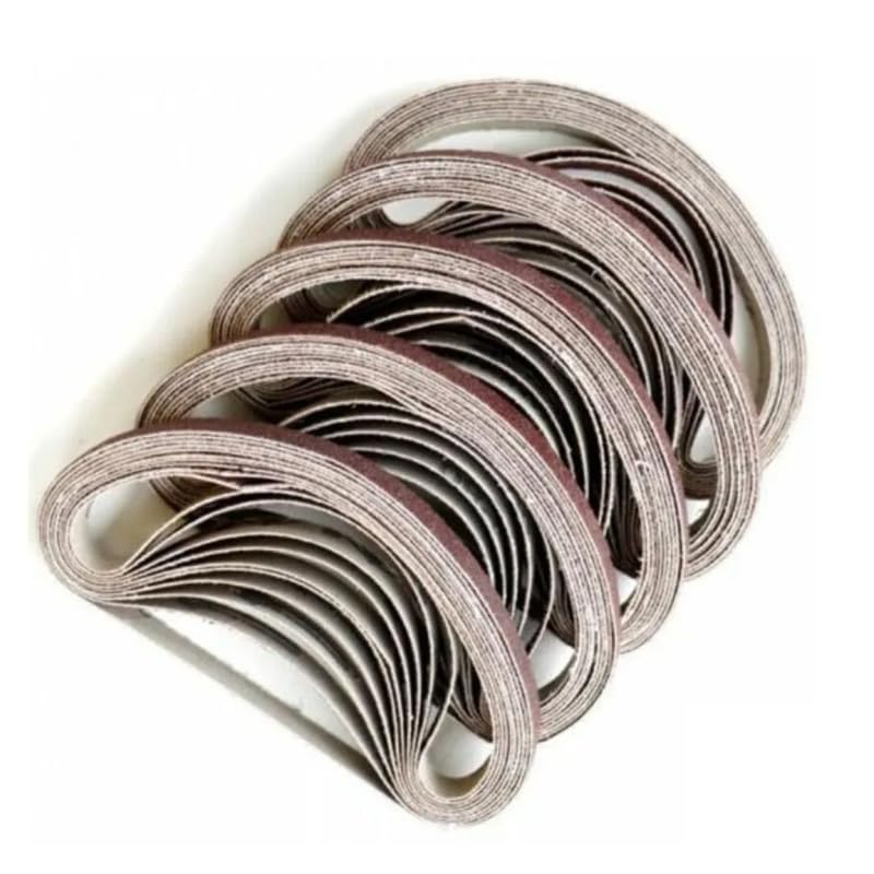 50pcs Sanding Belt Abrasive Bands Sander File Tool 10x330mm 40 60 80 100 120 Grit Belt Sander Sandpaper for Wood Metal Polishing