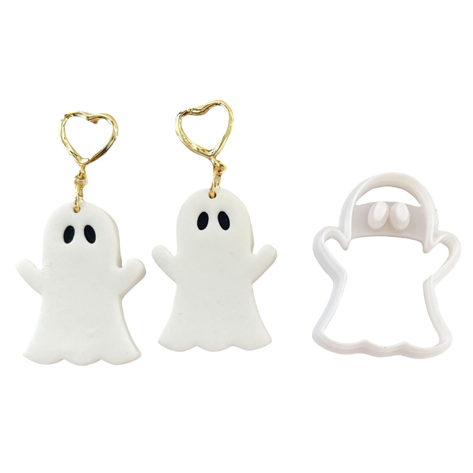 Yhplxyuus Halloween Themed Clay Cutter, Halloween Clay Earring Cutter Molds Earring for Jewelry Making Craft