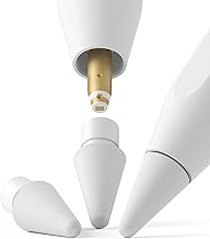 Ringke Replacement Tips [2B / 3 Pack] for Apple Pencil Pro/USB-C / 2nd/1st Generation, Soft Chunky Feel POM Replacement Nibs with Precise Control Tilt Detection for iPad Stylus - Matte Light Grey