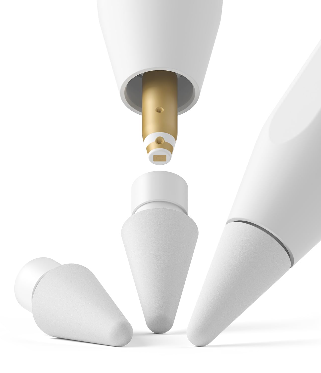 Ringke 2B Tips Diseñado para Apple Pencil Pro, 2nd / 1st Gen, USB-C [3 Pack] Puntas de Lápiz de Repuesto Que Reducen el Ruido, Sensible a la Presión y la Inclinación - Matte Light Gray - 2B (Matte Light Gray)