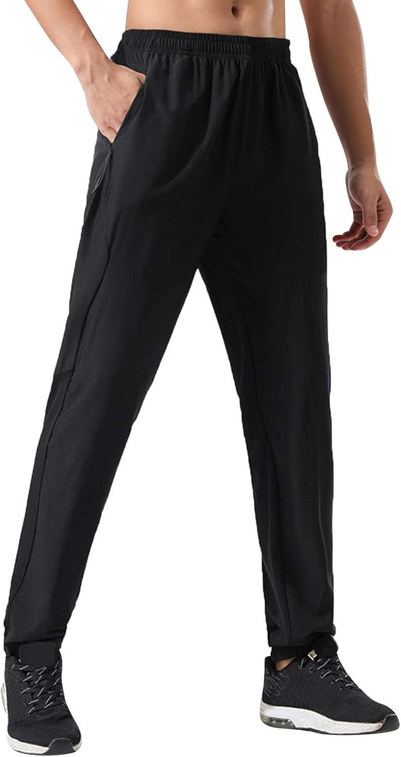 Auyao Sneldrogende korte hardloopbroek voor heren, informele zomersportbroek met ritszakken, buitentraining, elastische taille, ademende rekbare broek
