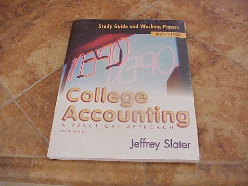 Study Guide & Working Papers for College Accoun... 0134735587 Book Cover