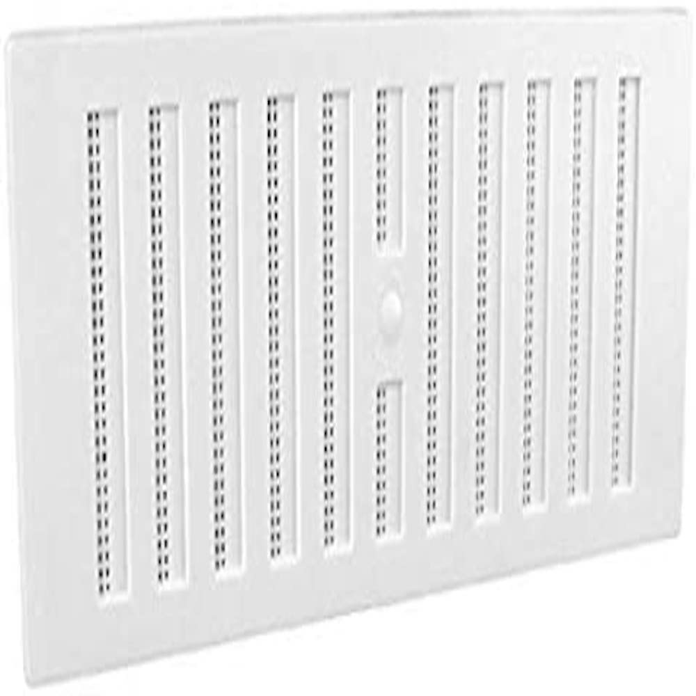 MerriwayBH05838 9 x 3 inch Adjustable Sliding Hit and Miss Air Grille (Overall Vent Size: 285 x 105mm), White Plastic, 282 x 116mm