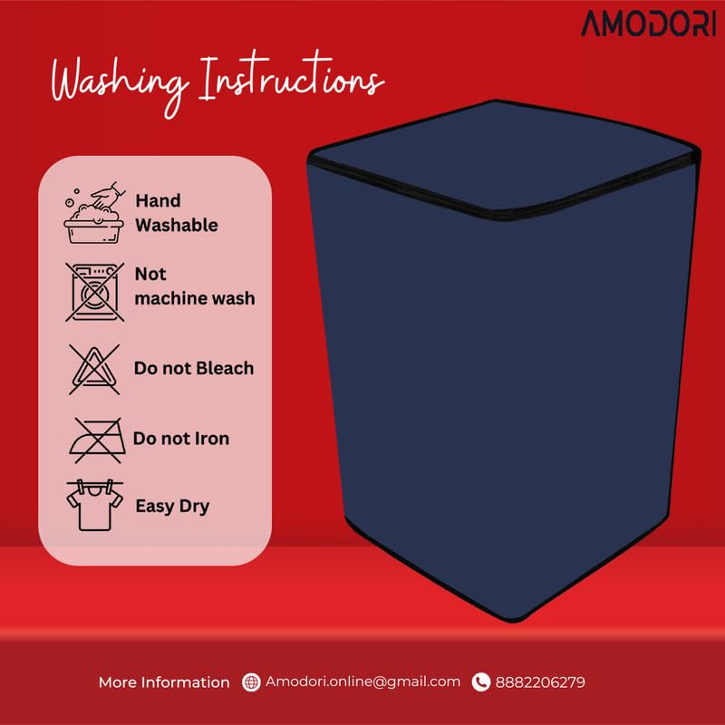 Image of Waterproof Top load washing machine cover Compatible for LG 7 Kg (T70AJMB1Z) Solid Blue Print