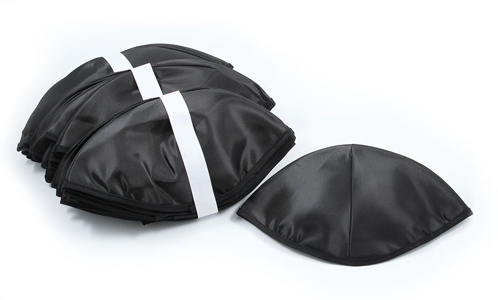 Zion Judaica Shul Kippahs Bulk Rayon Synagogue Kippot Unlined Yarmulkas 144-PK