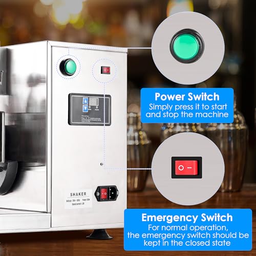 Mezclador automático de té con leche; tiempo de agitación y altura ajustables; ideal para cócteles, batidos y bebidas; preparación de bebidas sin esfuerzo en casa