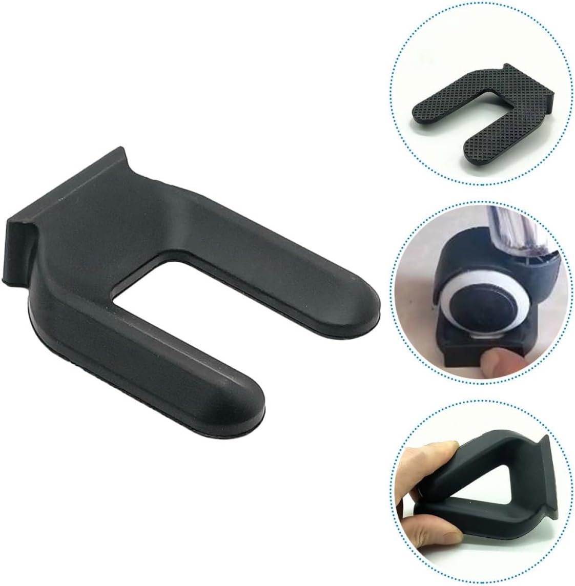 Veemoon 4 Pcs Heavy-Duty Anti-Skid Wheel Stoppers Durable Rubber Wheel Pads for Safe Parking and Stability