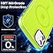 MOCCA Strong Magnetic for iPhone 11 Phone Case,[Compatible with Magsafe][Glass Screen Protector+Camera Lens Protector] Slim Thin Shockproof Cover Case for iPhone 11 6.1 inch, Fluorescent Green