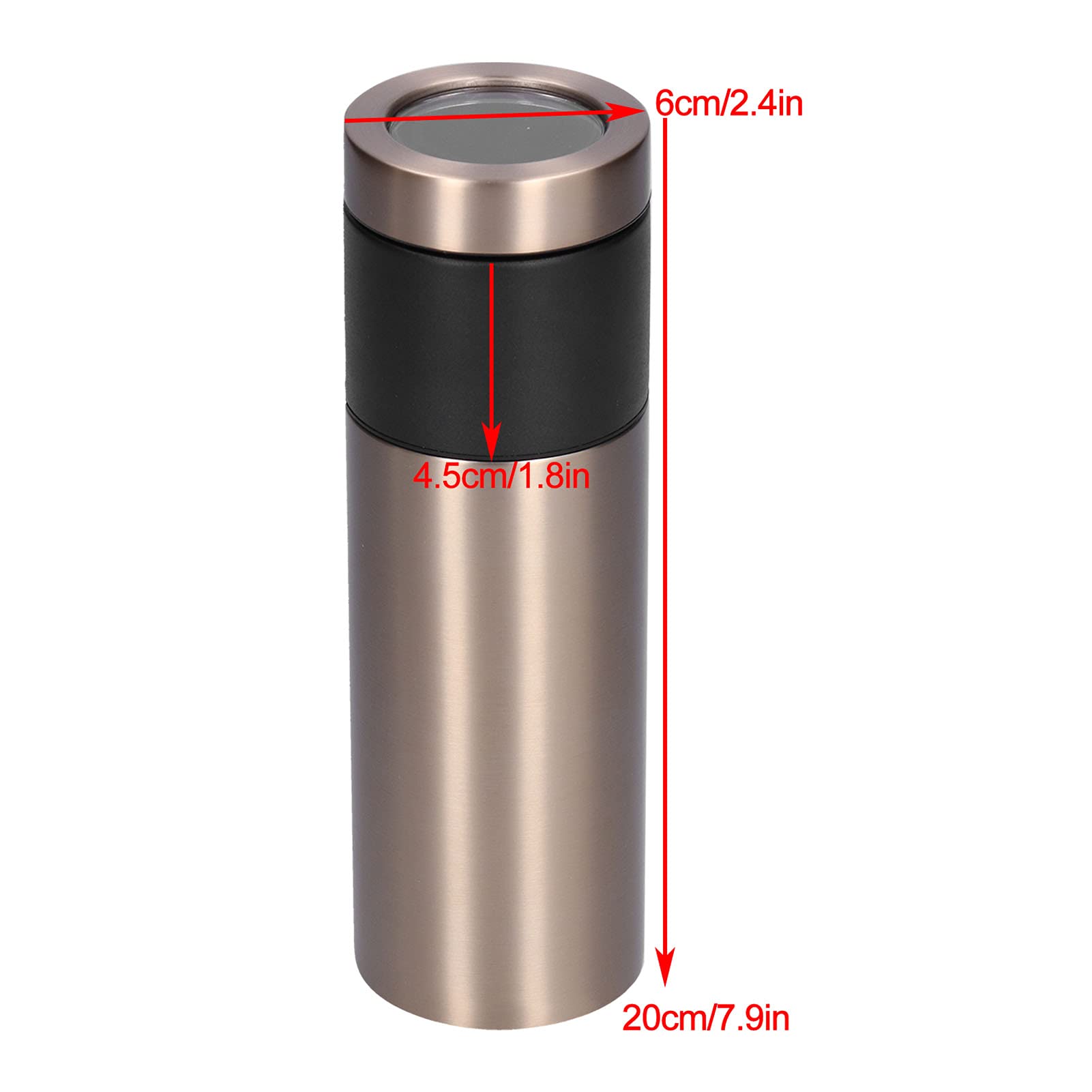 Taza de Vacío de Acero Inoxidable, Botella de Agua Térmica Duradera para Viajes Al Aire Libre, Tamaño Compacto de 330ml, Dorado