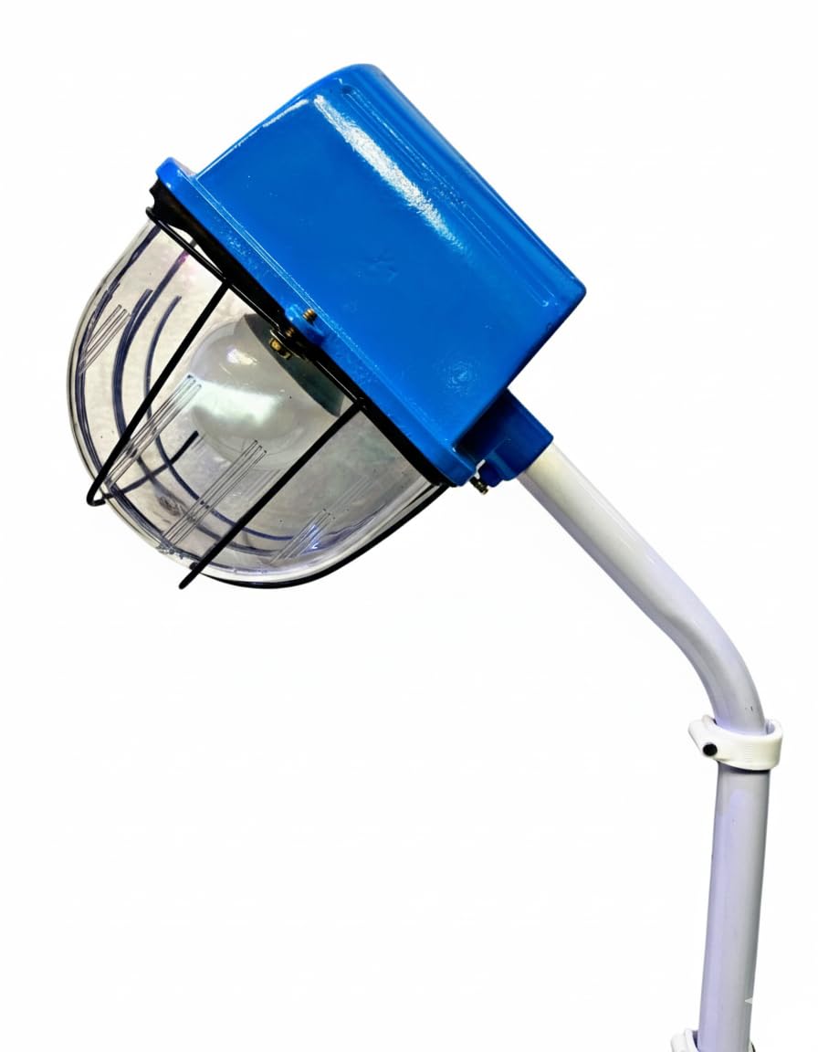 Outdoor Street Light Weatherproof Guarded Lamp for Garden Road and Campus Lighting etc, B22 Holder, Bulb not Included. Pack of 1 with Rod.-picture-19