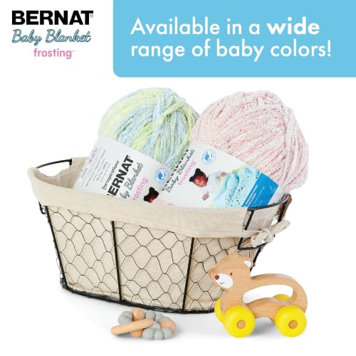 Image of Bernat Baby Blanket Frosting Meadow Yarn - 1 Pack of 10.5oz /300g - Polyester - #6 Super Bulky - 220 Yards - Knitting & Crochet