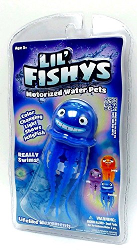 Lil' Fishys Motorized Water Pets Bubby Blue Jelly Fish with LED Color Changing Light
