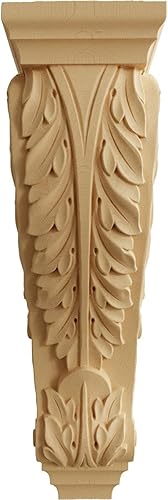 Vista 140 de Ekena Millwork CORW03X04X07ACAL - Ménsula pequeña de madera de acanto, 3 1/2 pulgadas de ancho x 4 pulgadas de profundidad x 7 pulgadas de alto