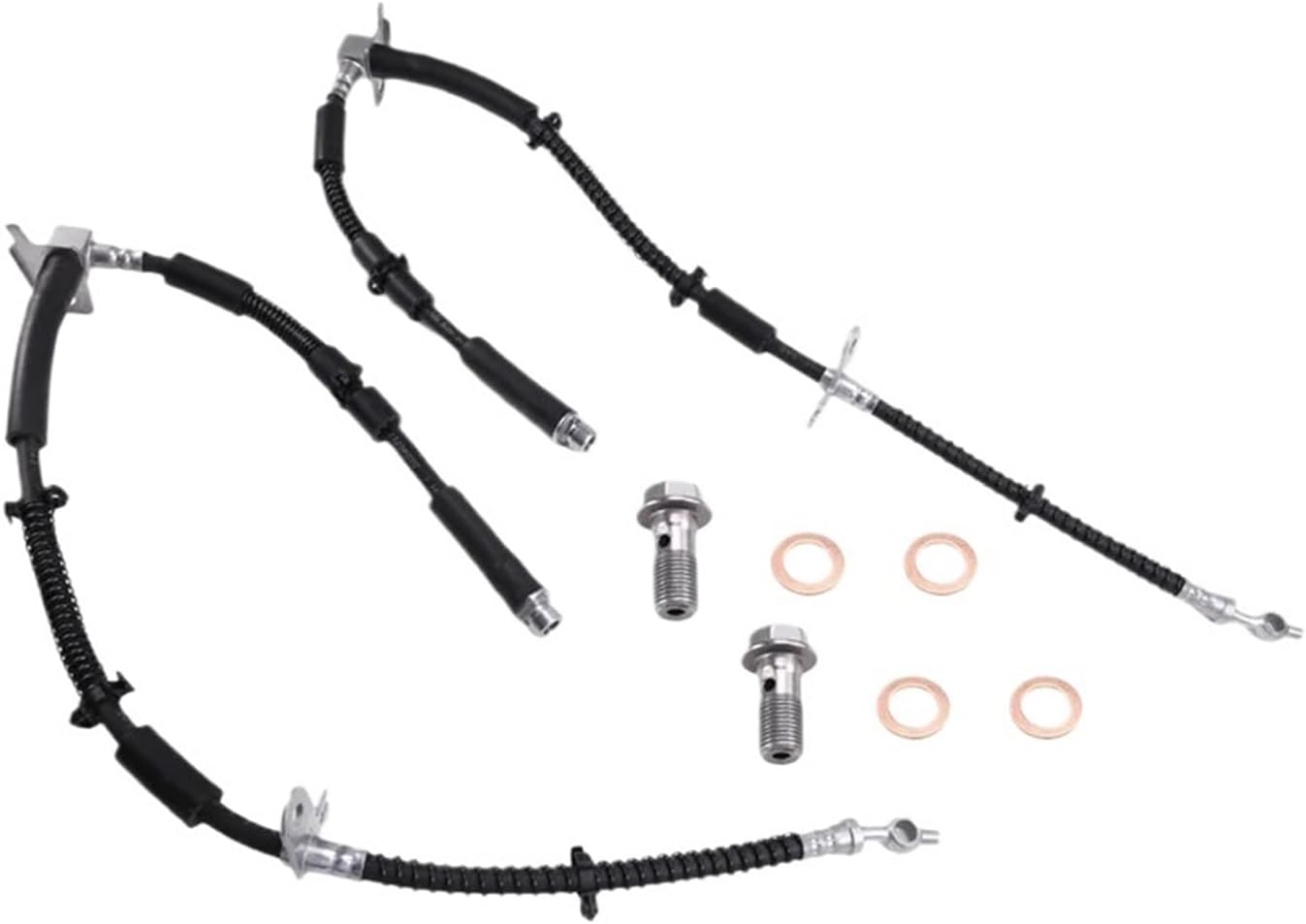 1Pair Front Brake Hose Cable LR058020 LR058021 Compatible with Land Rover Range Rover Sport 06-13 Parking Brake Hydraulic Hose Lasso