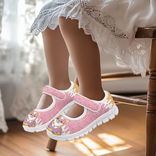 Dog Theme Girls Mary Jane Shoes Breathable Comfort Casual Sneaker for Little/Big Girl,Ballet Flat School Wedding Party Shoes2