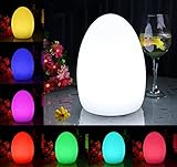 allnice Waterproof Mood Lamp, USB Rechargeable Color Changing Cordless Night Lights with Remote Control and RGB Color Changing Mood Lights for Indoor Outdoor Decorative Use