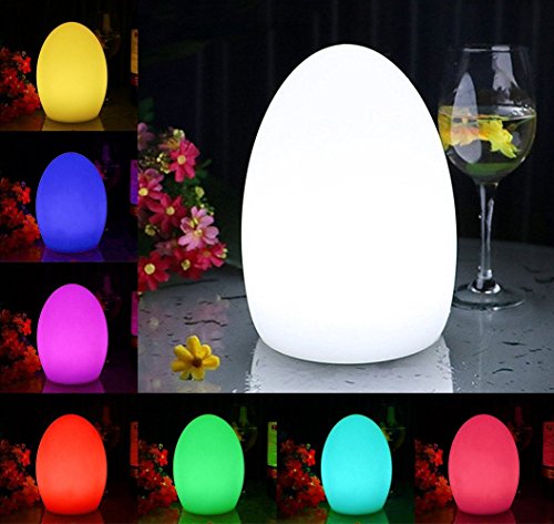 Allnice Waterproof Mood Lamp, USB Rechargeable Color Changing Cordless Night Lights with Remote Control and RGB Color Changing Mood Lights for Indoor Outdoor Decorative Use