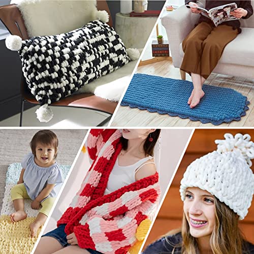 Loop Yarn 5Packs,Shenlin Chunky Chenille Yarn For Hand Knitting Baby Blanket,Machine Washable Polyester Fluffy Thick Bulky Yarn For Scarfs,Craft Projects #TOP4