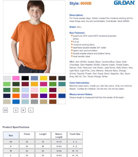 Gildan Dryblend Youth Tee (Maroon) (L)2