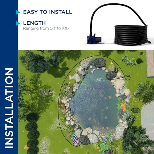 Image of Alpine Corporation 1-1 /4 Inch Inside Diameter and 50 Feet Long PVC Tubing for Ponds, Fountains and Waterfalls Circulations, Black