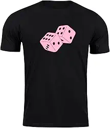 Camiseta algodão dado rosa camisa gamer geek divertida jogos