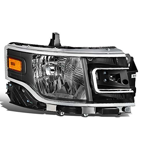 DNA Motoring OEM-HL-0102-R Black Housing Factory Style Passenger Side Headlight Replacement For 13-19 Flex