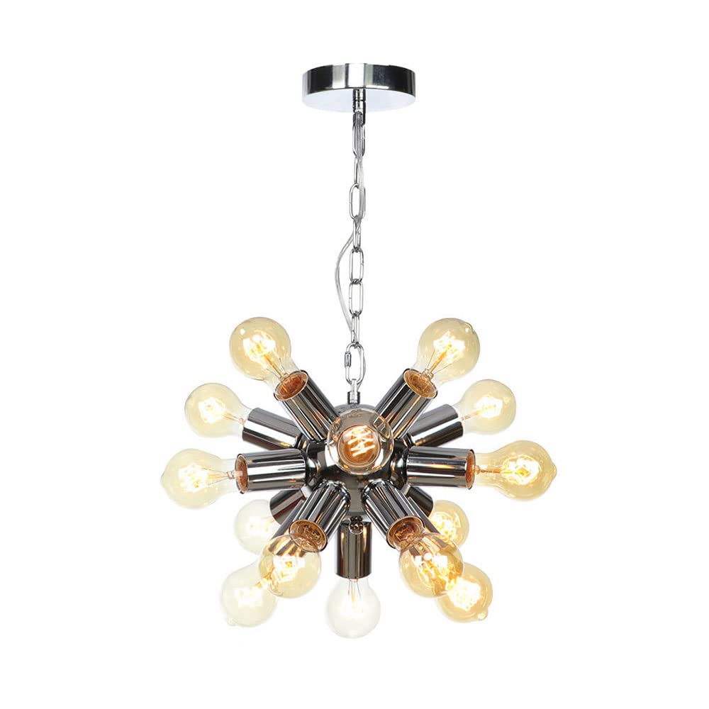FYZDLAOR Vintage Wrought Iron Chandelier,Decorative Pendant Light for Living Room Bedroom Cafe Teahouse Bar Dining Room Club（E27）