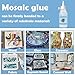 WAN2TLK Mosaic Glue 100ml - Non-Toxic & Water Resistant, Clear Mosaic Tiles Glue Ideal for All Tiles & Surfaces