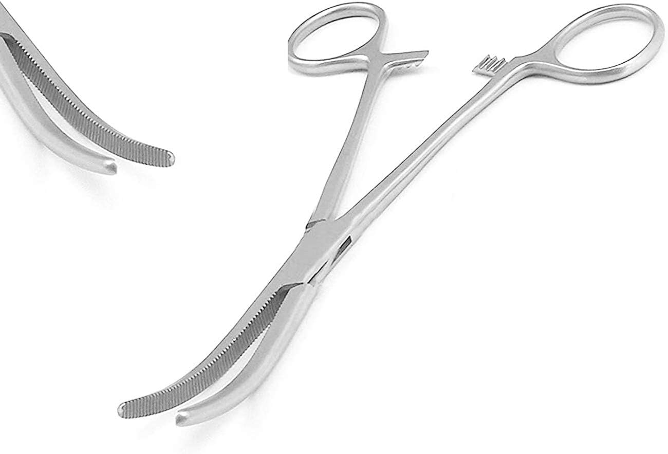 OdontoMed2011 FISHING FORCEPS LOCKING CLAMP CURVED TIP FISH