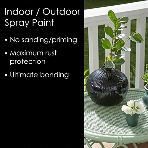 Image of Krylon K02702007 Fusion All-In-One Spray Paint for Indoor /Outdoor Use, Gloss Black, 12 Ounce (Pack of 2)