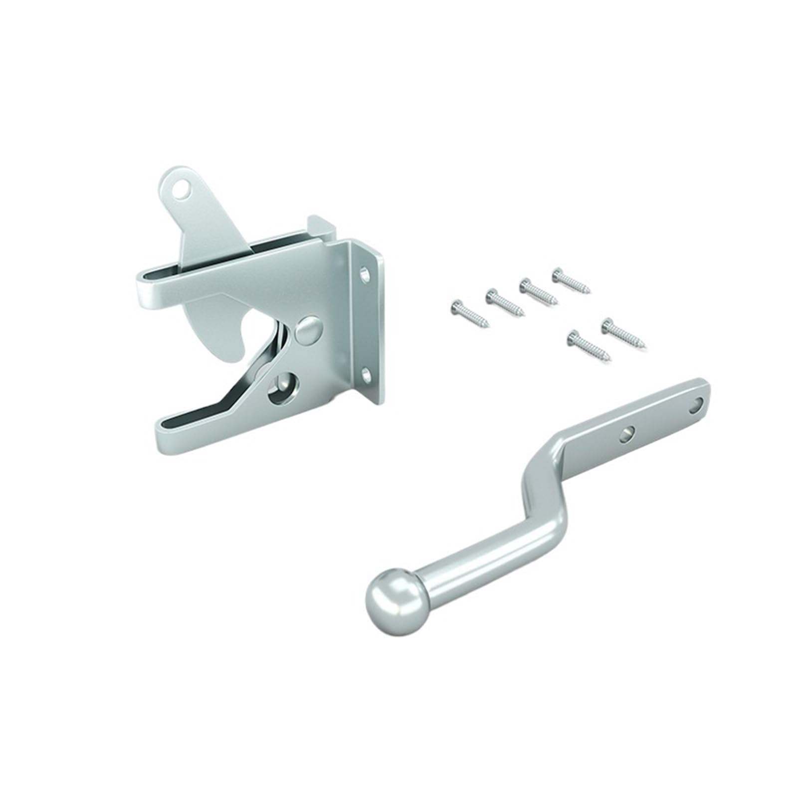 Garden Gate Lock Steel Fence Lock Easy Install Rustic Decor Self Locking Door Latch Hardware Gate for Garden Pasture Outdoor Wood(Short 116mm)