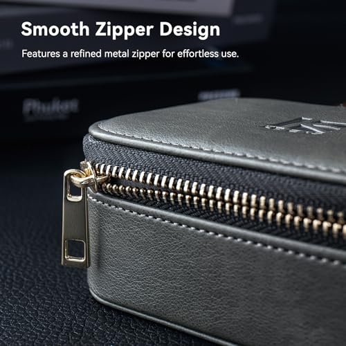 KBEAR BP05 IEM Case for in-Ear Monitors, KZ ZS10 PRO Earphone Storage Case, PU Zippered Earbuds Travel Storage Bag Organizer for KZ ZSN PRO X/ZS12PRO X, CCA CRA, Moondrop Chu, CCZ Melody (Gray) by H HIFIHEAR - Used condition - Image 4