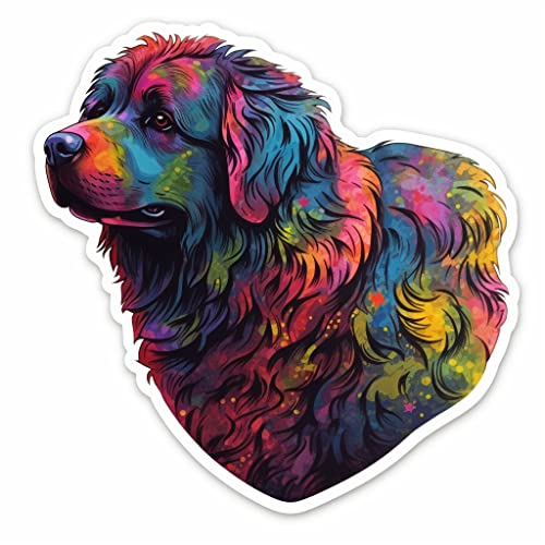 Image of Yoonek Graphics Newfoundland Dog Vinyl Decal Sticker for Car, Laptop, Tumbler, More. #009770-6