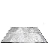 Alfombrilla de aluminio impermeable para camping, manta ligera de picnic para tienda de campaña, playa y senderismo, alfombrilla de viaje duradera al aire libre (150 x 200 cm)