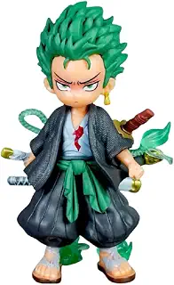 Q バージョンゾロアニメ像ゾロヒーローワンピースロロノア・ゾロ約 15 センチメートル PVC アクションフィギュア [並行輸入品]